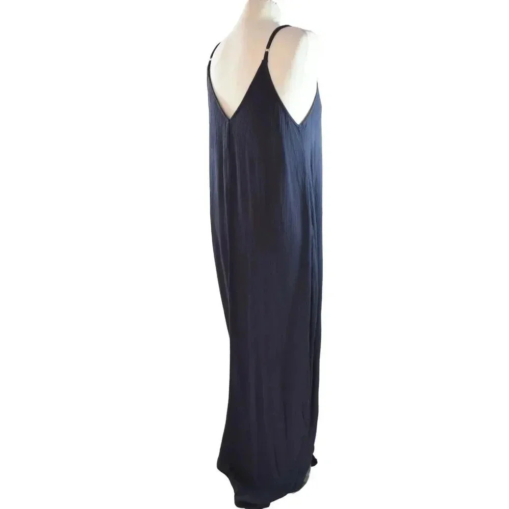 Love Stitch Women's Minimalist Flowy Maxi Dress Porpoise Grey Gauzy Small / Med - Picture 4 of 6